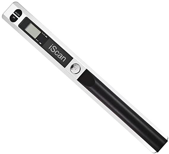 iScan Portable Document Image Handheld Scanner Color Scanner Support 900DPI LCD Display White