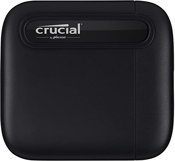 Crucial X6 500GB Portable SSD – Up to 540MB/s – USB 3.2 – External Solid State Drive, USB-C - CT500X6SSD9