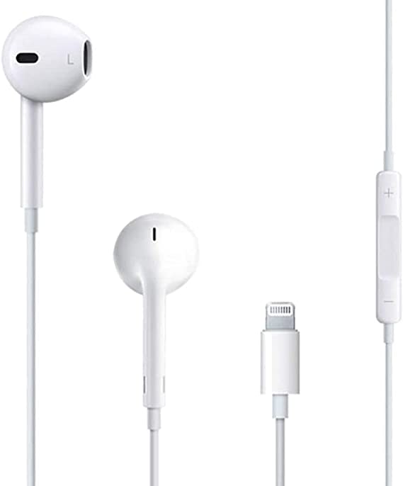 Bluetooth Connection Lighting Earbuds Headphone Wired Earphones Headset with Microphone and Volume Control-Compatible with iPhone XS/XS Max/XR/X/8/8 Plus/7/7 Plus Plug and Play IOS 10/11/12/13