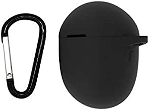 Dhavals shoppe Anti-Fall Full Protective Silicone Case Cover for Realme Buds Air Pro - Black (Airpods Not Included)