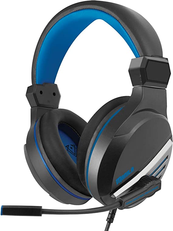 Vertux Gaming Headphone, Premium Over-Ear 3.5mm Wired Gaming Headset with 7.1 Surround Sound, Noise-Isolating Unidirectional Mic, In-line Control and Soft Earpads for PS4, PC, Smartphone, Manila Blue