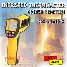 Infrared Thermometer with Laser Telemeter 1650 Degree Model : GM1650 Made China